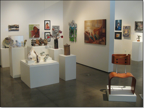Installation view of the De Anza Student Art Show, Euphrat Museum of Art